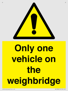 Only one vehicle on weighbridge